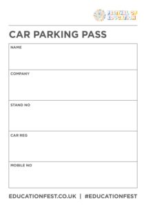 FOE-2026-Car Parking Pass-A4 | UK Festival of Education